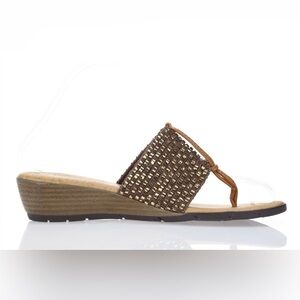 ANDRE ASSOUS LEATHER SANDALS SZ 37